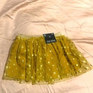 NWT Sparkle Gold Tutu Skort size 9 months